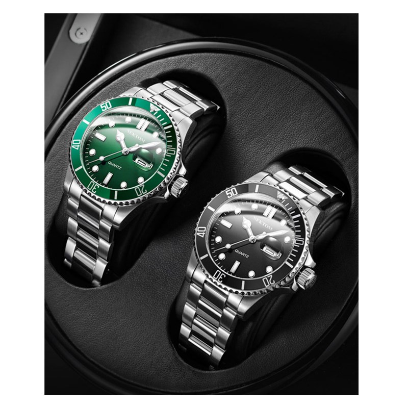 2021 Friends Gift  Fashion Calendar Luminous Business Men's Watch Steel Band Waterproof  Watch