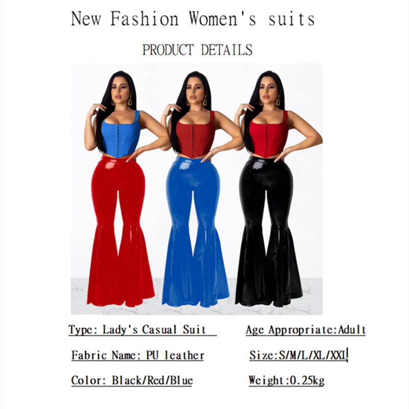 2021 Popular European America Sexy Women's Trumpet Pants Fashion Lady's Casual Suit Girl Trend Cloth