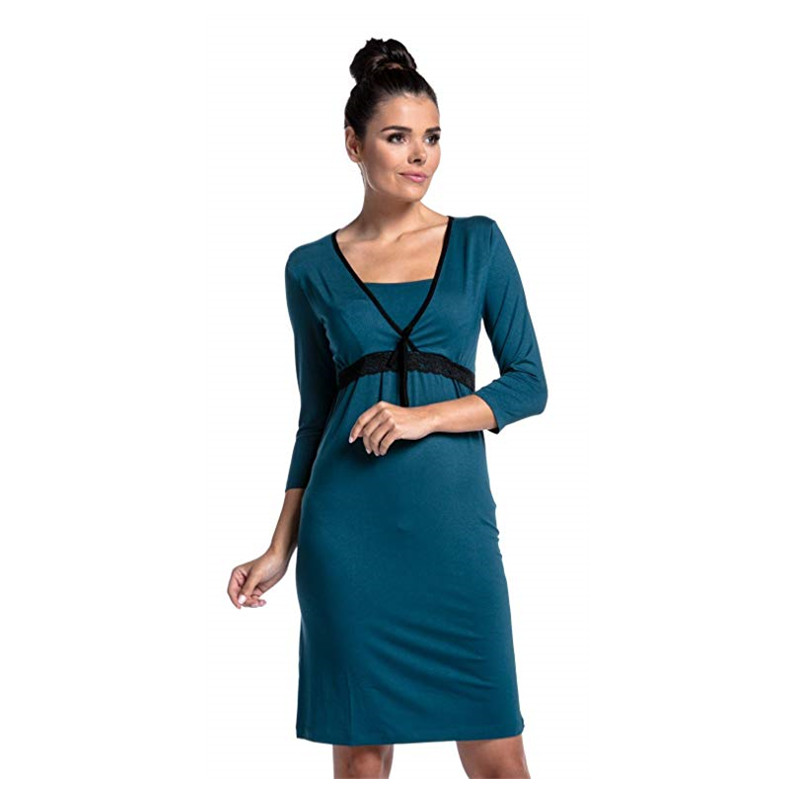 European American Fashion Lace Stitching Maternity Dress Multifunction Nursing Pregnant Women Skirt