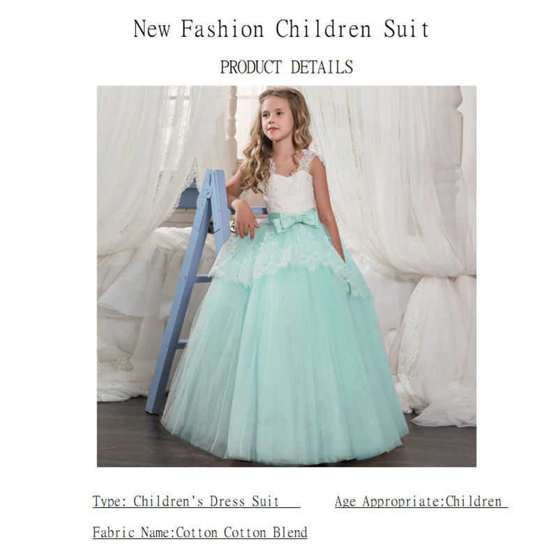 2021 New Children's Dress Middle Big Children's Fluffy Flower Wedding Dress Princess Dress