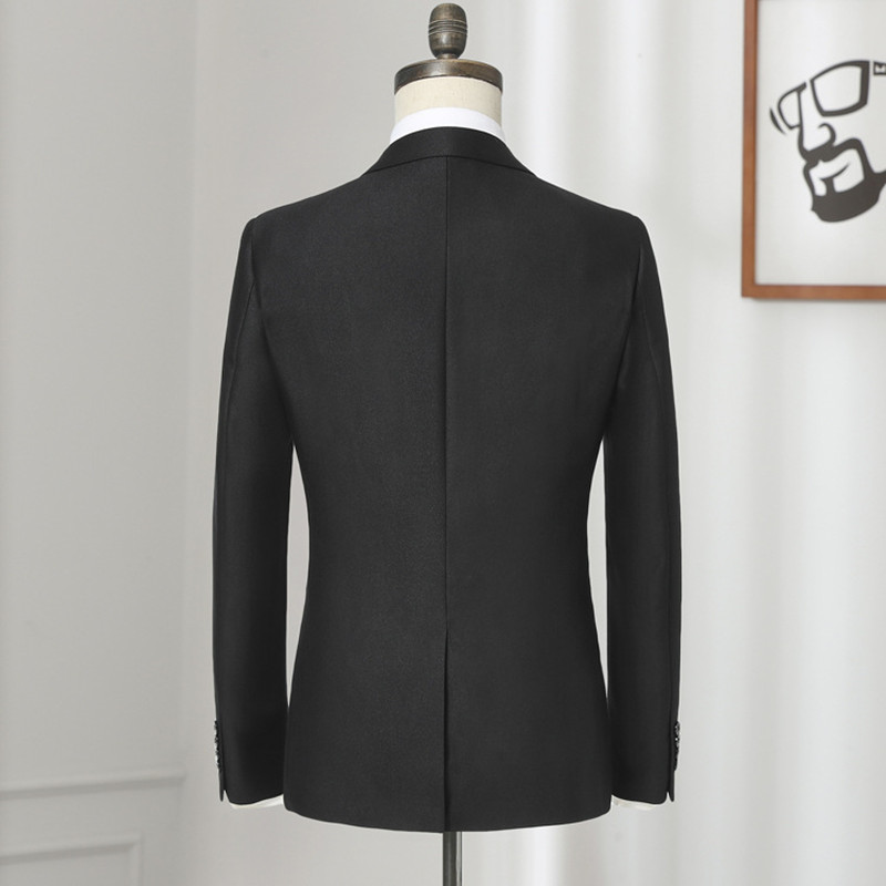 Luxury Slim Suit Business Cloth Groomsman 2PC Suit Blazer Jacket Pants Work Suit Wedding Suit