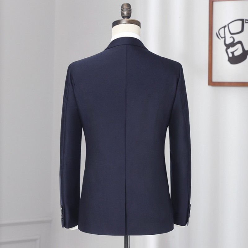 Luxury Slim Suit Business Cloth Groomsman 2PC Suit Blazer Jacket Pants Work Suit Wedding Suit