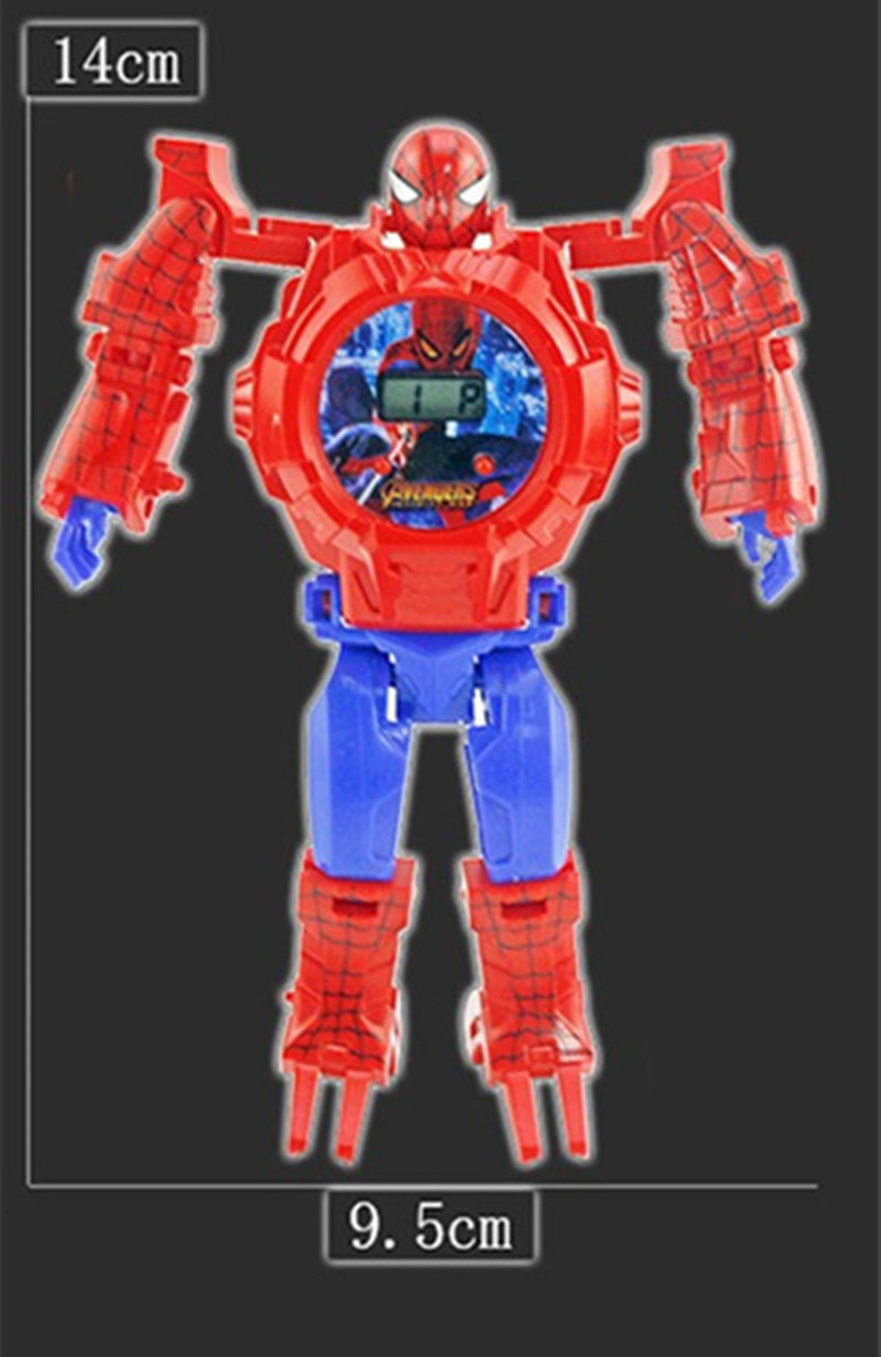 Hero League series Deformation Electronic Watch Creative Cool Cartoon Children's Assembled Toy Gifts