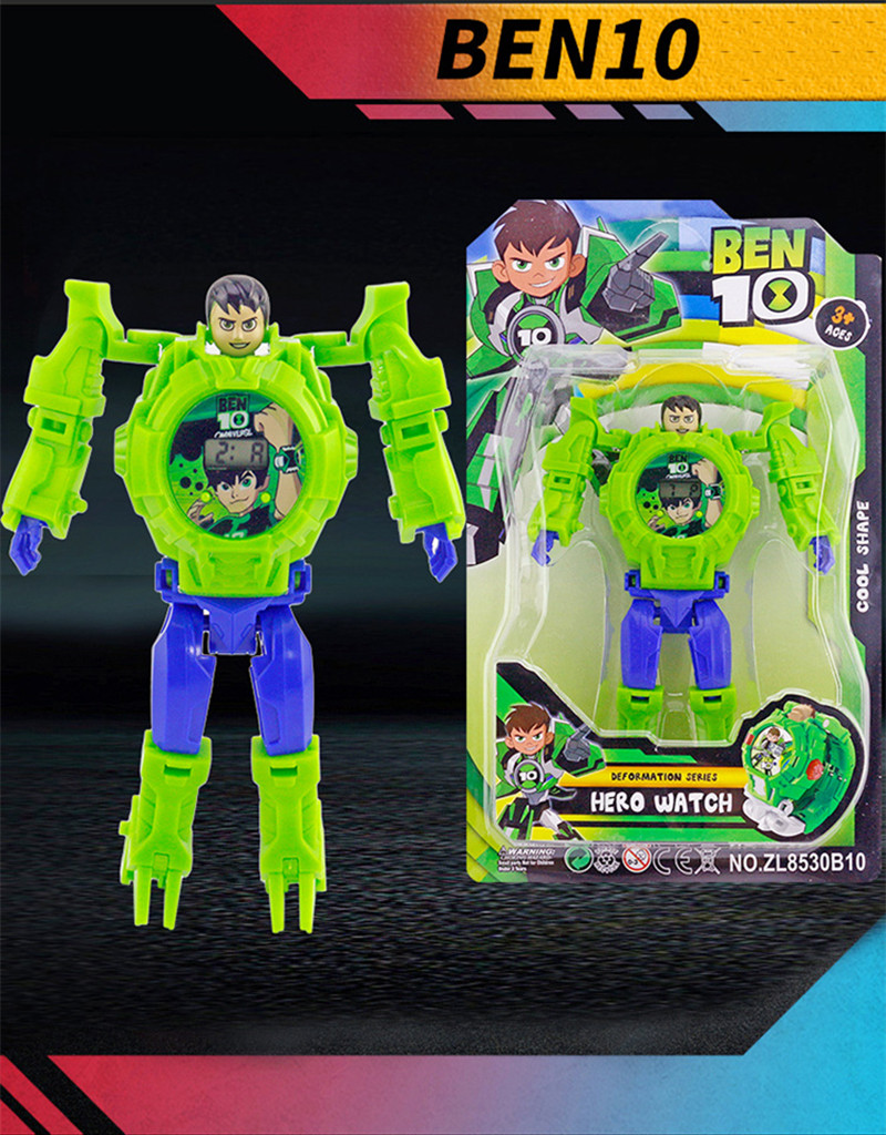 Hero League series Deformation Electronic Watch Creative Cool Cartoon Children's Assembled Toy Gifts