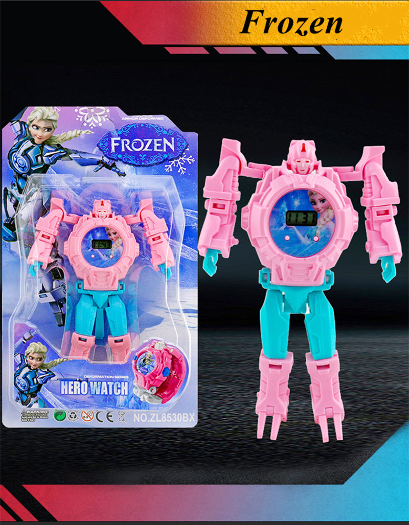 Hero League series Deformation Electronic Watch Creative Cool Cartoon Children's Assembled Toy Gifts