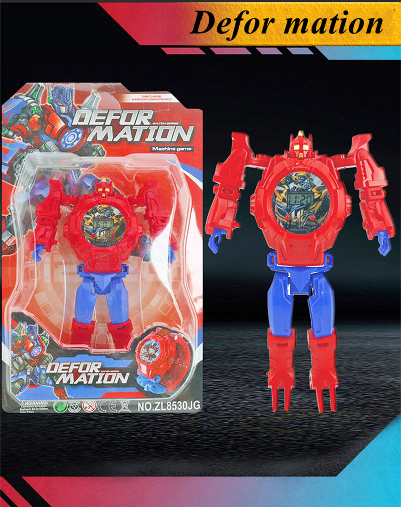 Hero League series Deformation Electronic Watch Creative Cool Cartoon Children's Assembled Toy Gifts