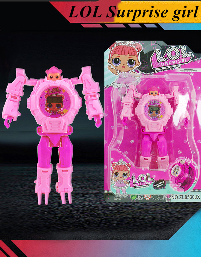 Hero League series Deformation Electronic Watch Creative Cool Cartoon Children's Assembled Toy Gifts