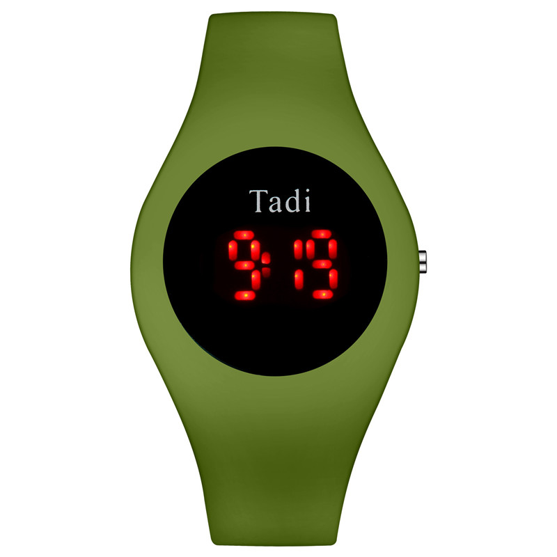 2021 Fashion New LED Sport Silicone Electronic Watch Personality Candy Color Children's Watch