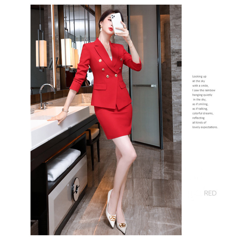 High End Office Lady Suit White Collar Business Cloth Lady Formal Work Suit  Women Formal Dress