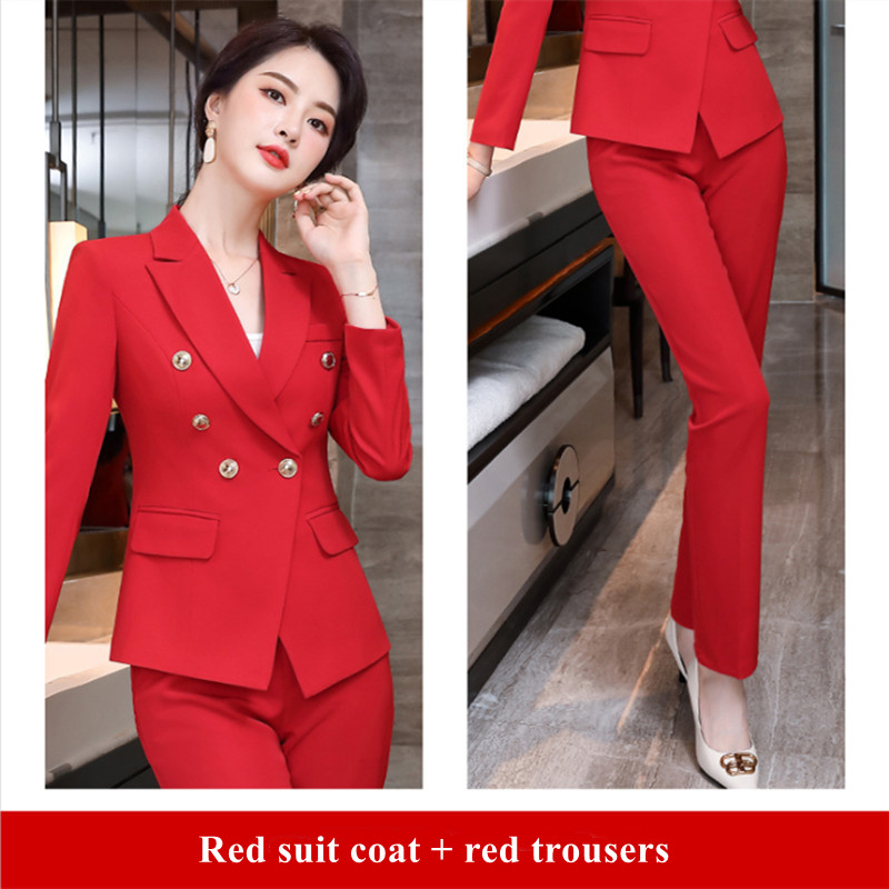 High End Office Lady Suit White Collar Business Cloth Lady Formal Work Suit  Women Formal Dress