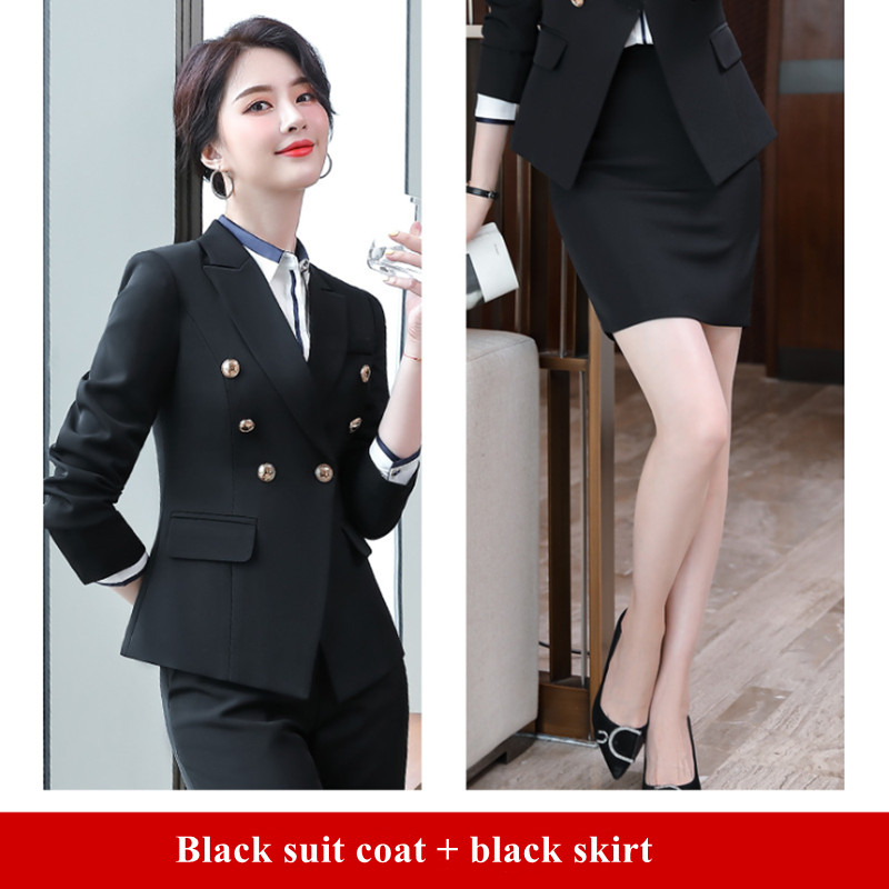 High End Office Lady Suit White Collar Business Cloth Lady Formal Work Suit  Women Formal Dress