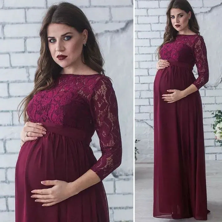 Pregnant Mother Dress Maternity Photography Women Pregnancy Lace Dress Pregnant Photo Shoot Cloth