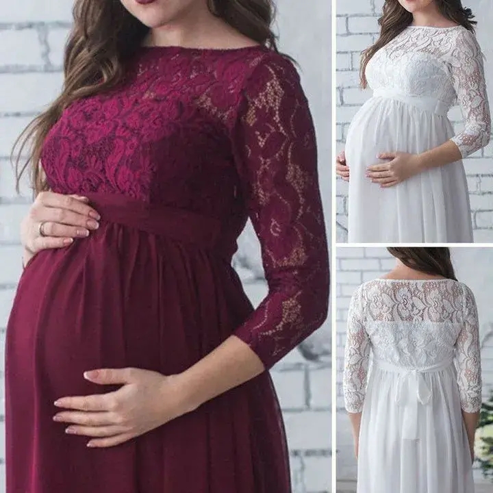 Pregnant Mother Dress Maternity Photography Women Pregnancy Lace Dress Pregnant Photo Shoot Cloth