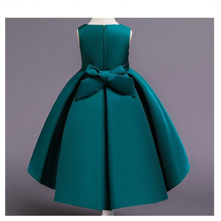 Popular Kids Gift Fashion Girl's Party Evening Wedding Embroidered Flowers Princess Children Dress Birthday Girls Gift Ceremoney Girls Dresses