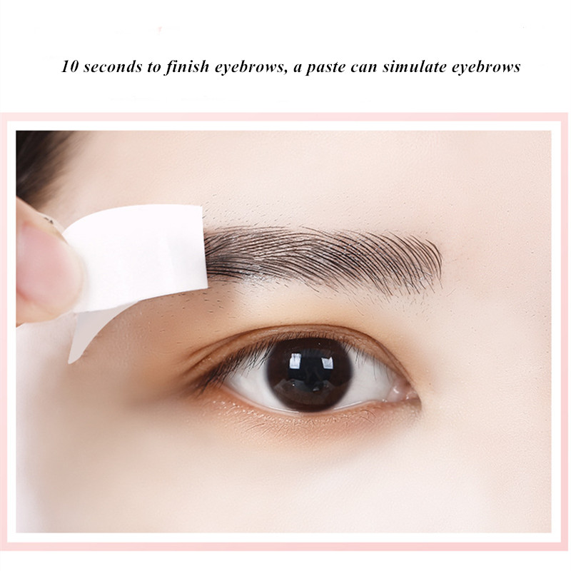 Hot selling 10 Pairs 6D Simulation Eyebrow Paste Lable Tattoo Sticker Waterproof Wholesale