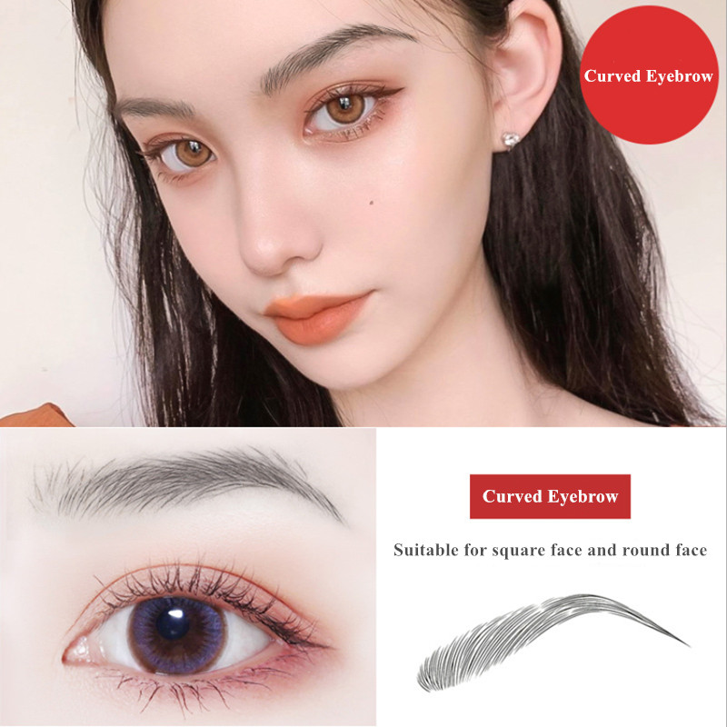 Hot selling 10 Pairs 6D Simulation Eyebrow Paste Lable Tattoo Sticker Waterproof Wholesale