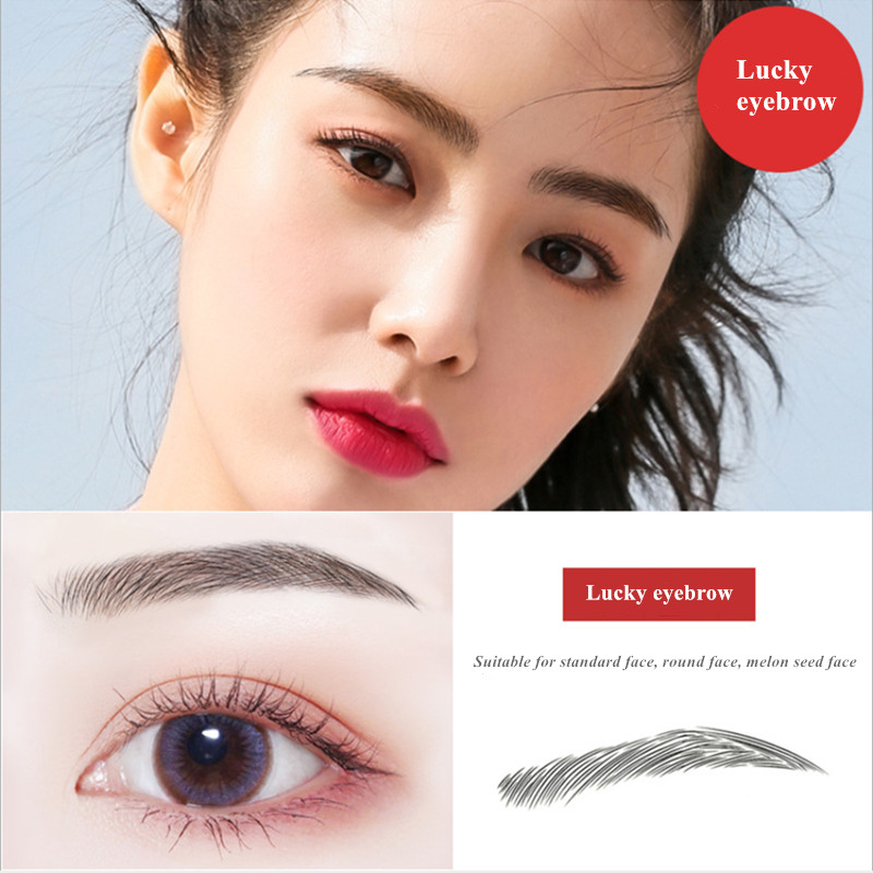Hot selling 10 Pairs 6D Simulation Eyebrow Paste Lable Tattoo Sticker Waterproof Wholesale