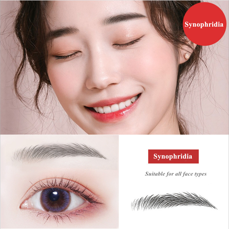 Hot selling 10 Pairs 6D Simulation Eyebrow Paste Lable Tattoo Sticker Waterproof Wholesale