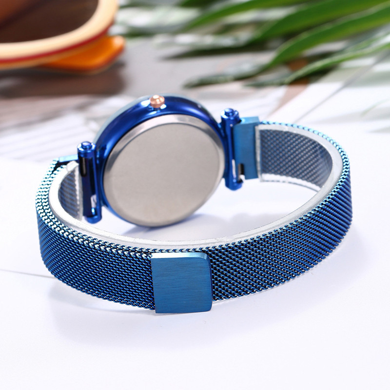New Fashion Starry Sky Women's Watch Magnet Milan Mesh Band Girls Students Quartz Watches