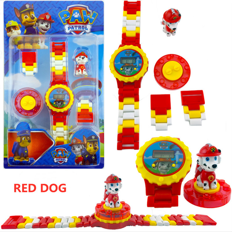 Revolving Building Block Children&apos;s Electronic Watch Girls Cartoon Watch Early Education Toy Gift