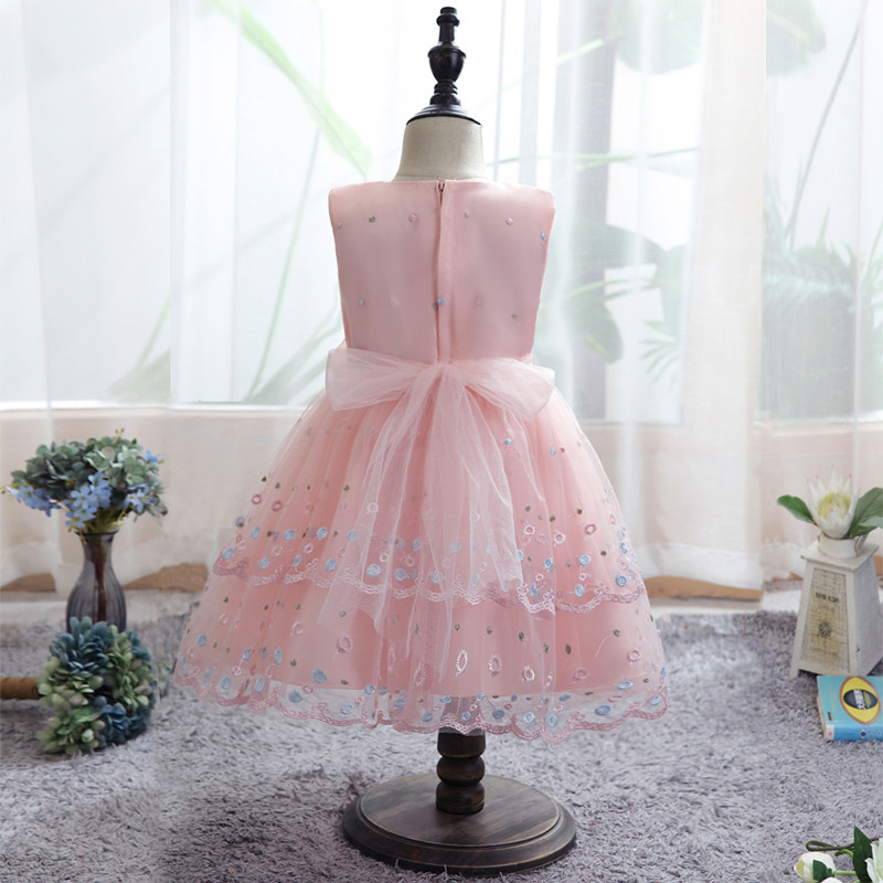 New Children&apos;s Dress Girl&apos;s Princess Dress Mesh Kid Wedding Dress Children&apos;s Piano Performance Dress