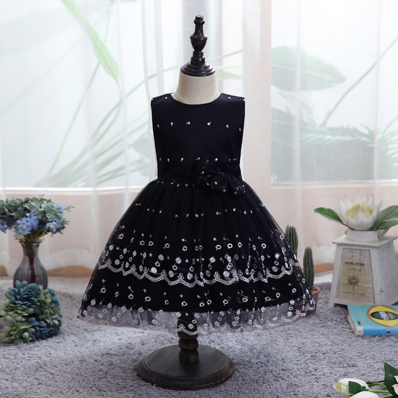 New Children&apos;s Dress Girl&apos;s Princess Dress Mesh Kid Wedding Dress Children&apos;s Piano Performance Dress