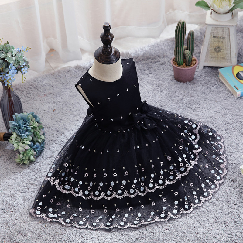 New Children&apos;s Dress Girl&apos;s Princess Dress Mesh Kid Wedding Dress Children&apos;s Piano Performance Dress