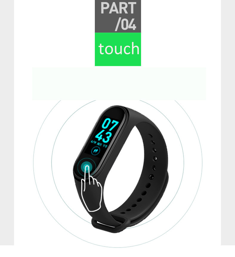 M4 Smart Fitness Tracker Bracelet Watchres Heart Rate Blood Pressure Monitor Health Excercise Wristband