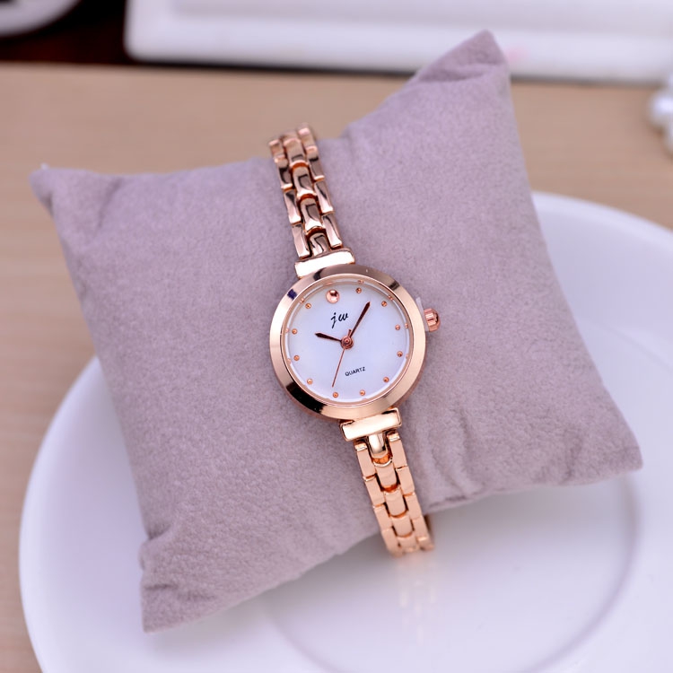 Fresh New College Style Simple Rose Gold Lady Girl Students Quartz Fashion Bracelet Watch Wholesale Brithday Gift Women Watches+ 1 Crystal Ring Free + Luxury Gift Box Lovers  Girlfriends Wife's Birthd