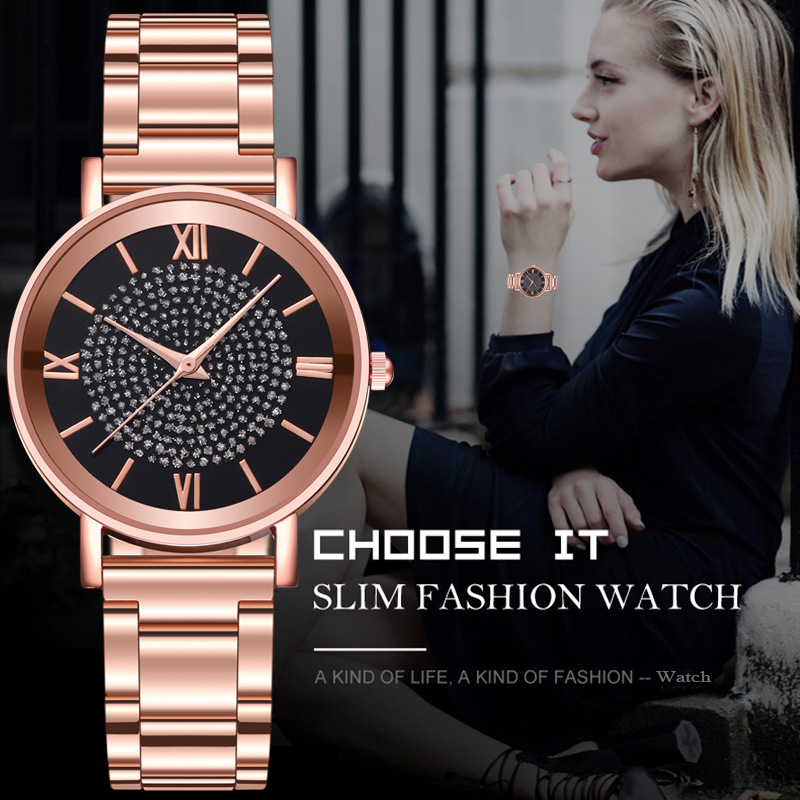 2021 Popular Star Women Wrist Watch Leisure Fashion Trend Steel Belt Lady Girl Students Gift Watch