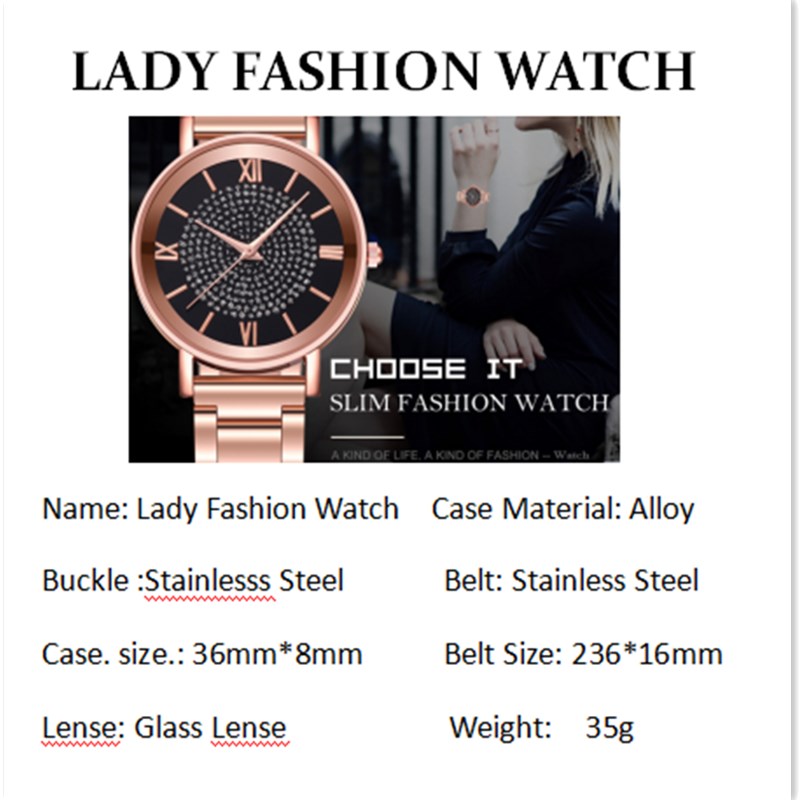2021 Popular Star Women Wrist Watch Leisure Fashion Trend Steel Belt Lady Girl Students Gift Watch