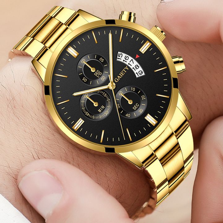 New Fashion Luxury Business Men Watches Metal Male Calendar Wrist Lovers' Watches Birthday New Year Gift Students Date Watch+ Luxury Gift Box Girlfriends Husband's Birthday Holiday Surprising Gifts