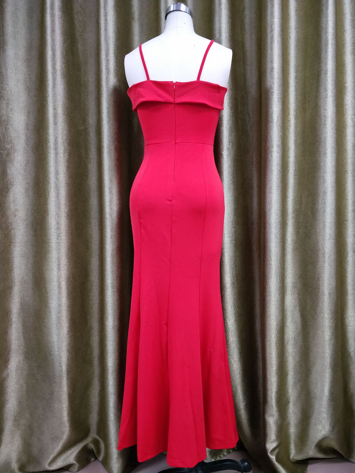 Europe and America Sexy Personalized Sleeveless Full Evening Dress Lady Concert Dress Party Dress