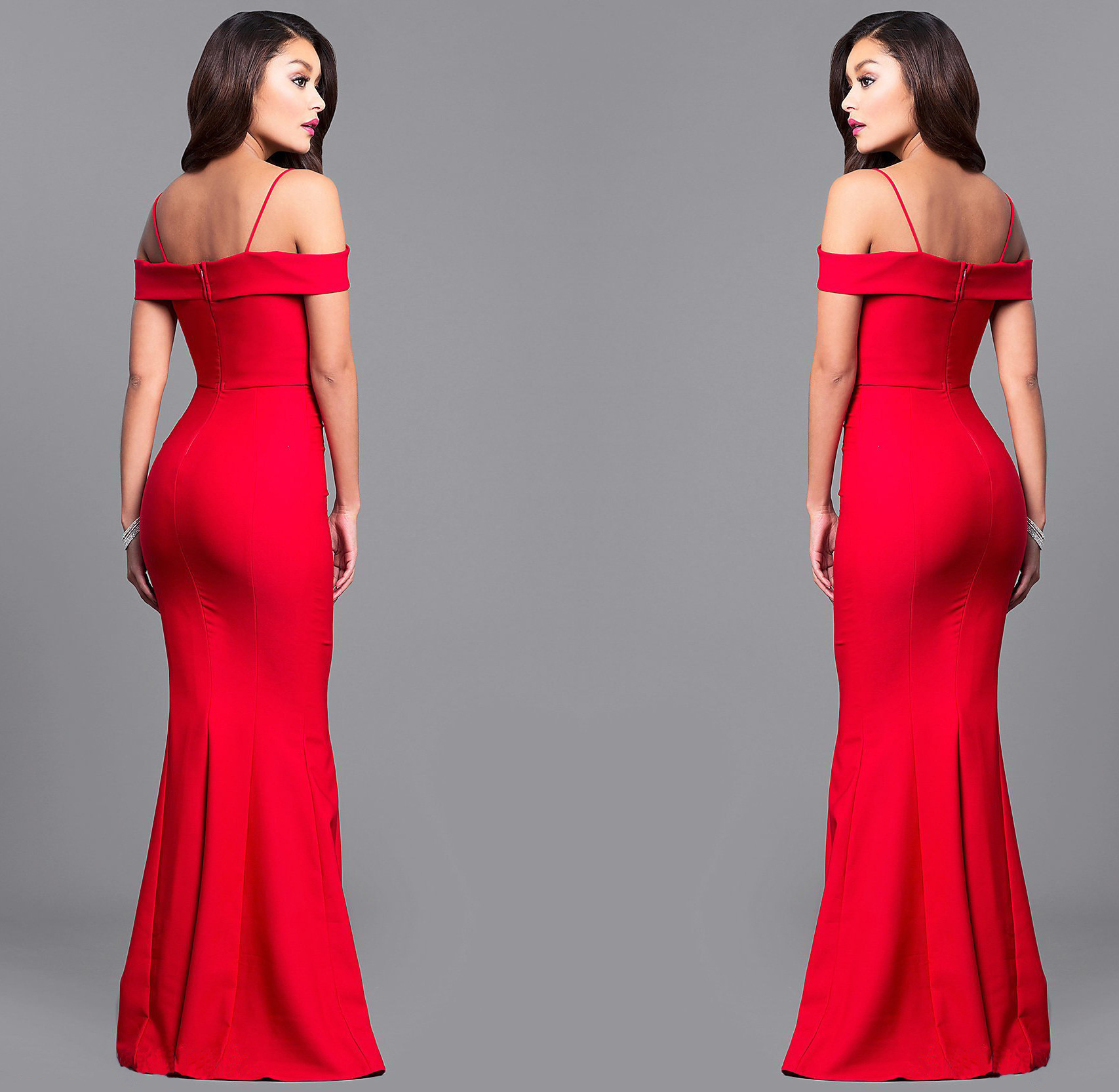 Europe and America Sexy Personalized Sleeveless Full Evening Dress Lady Concert Dress Party Dress
