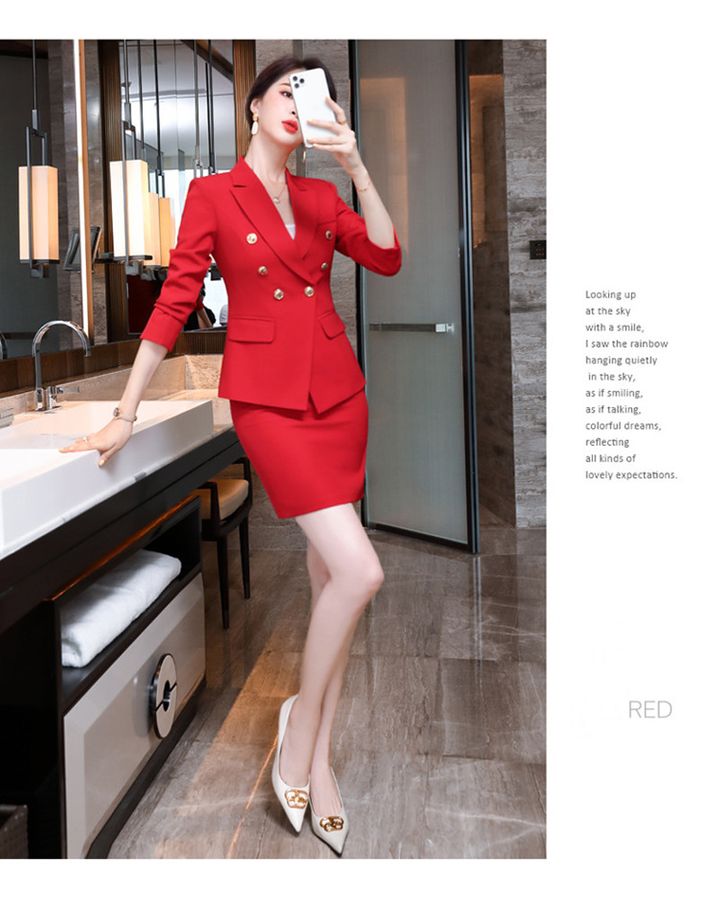High End Office Lady Suit White Collar Business Cloth Lady Formal Work Suit Women Manager Uniform