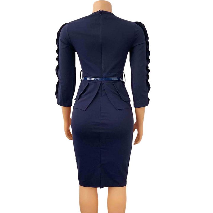 Business Women Professional Office Skirt Europe America  Africa Large Lady Dress Mother&apos;s Slim Dress
