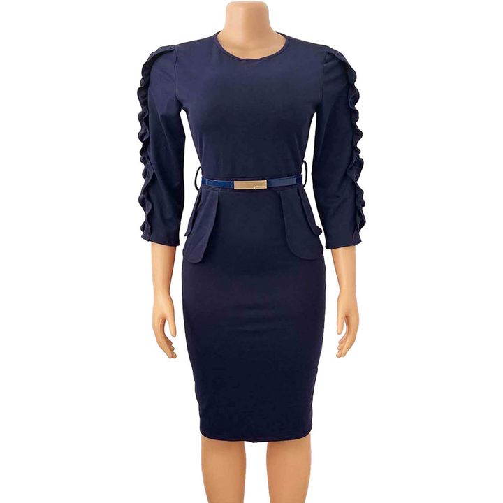 Business Women Professional Office Skirt Europe America  Africa Large Lady Dress Mother&apos;s Slim Dress