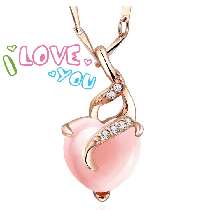 High Quality S-925 Plating Rose Gold Office Lady Necklace With Pure Hibiscus Stone Love Pendant No Rubbing Off Good To Skin Business Women Jewelry Lovers Gift