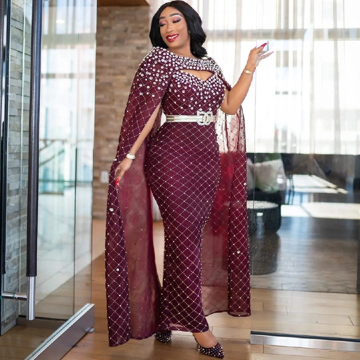 2021 Fashion New European and African Sexy Hip Wrap  Top Women Evening Dresses Garden Bead Diamond Gradient Sequins Mesh Sand Lady Girls Concerts Red Carpet Dress