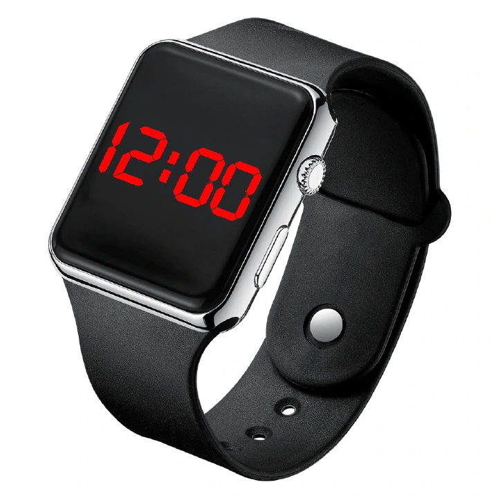 2022 New 30M Waterproof Led Electronic Square Boys Girls Students Watch Couple Lovers Apple Sports Watch Casual Fashion Men Women Watches New Year Birthday Gift