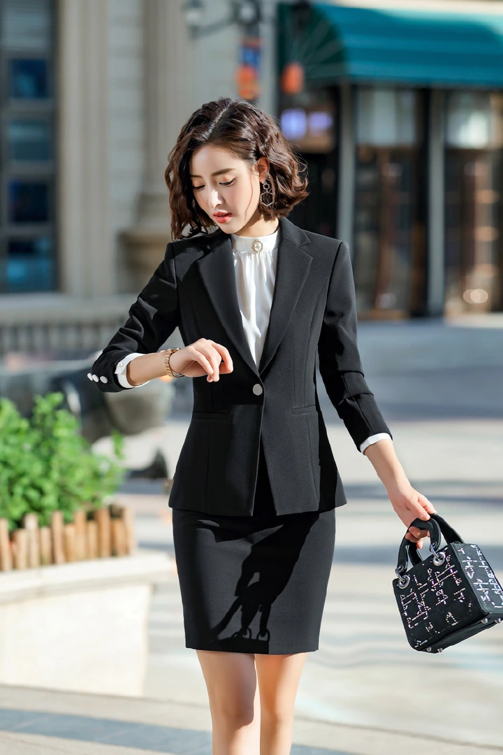 Luxury Fashion Office Lady Suits Women Business Formal Dress White Collar High Quality Clothes