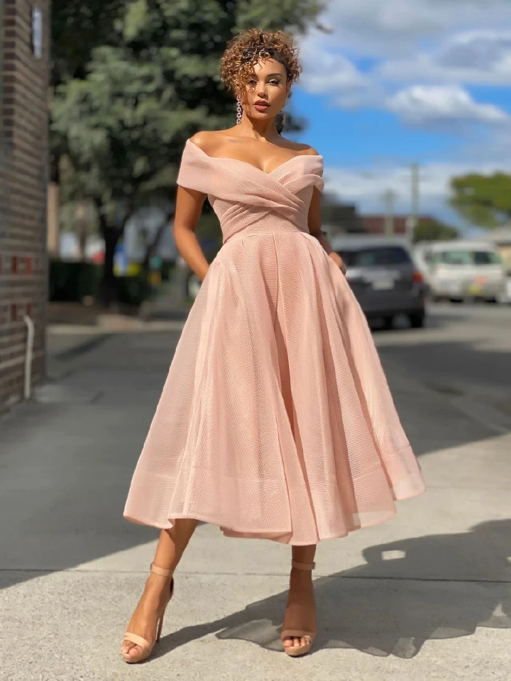 2022 European and American African New Wear Raglan Sleeve Blue Red Pink Slim Fit Women Evening Dresses Solid Color Parties Evenings Concerts Celebrations Casual Formal Occasions Ladies Girls Clothes +