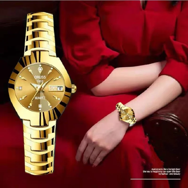 Luxury Hot Sale 30M Waterproof Steel Band Calendar Watches Luminous Business Women's Date Watches Lovers' Ladies Leisure Metal  Watches+ Luxury Gift Box Lovers Girlfriends Wife's Birthday Holiday Surp
