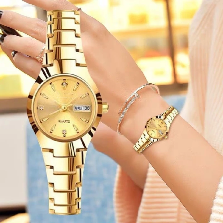 Popular High Quality 30M Waterproof Steel Band Calendar Women Watches Luminous Business Women's Date Watches Lovers' Ladies Leisure Metal  Watches Lovers Girlfriends Wife's Birthday Gift Date Waches