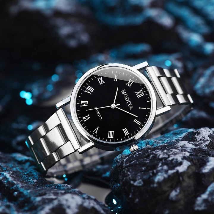 New Arrivals Recommendation Men's Gift Quartz Watch Popular in Europe and America Simple Steel Band Quartz Men's Watch + Luxury Gift Box Lovers Girlfriends Wife's Birthday Holiday Surprising Gifts