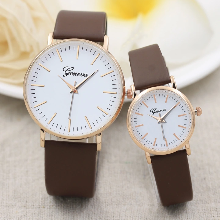 New Product Recommendation Men's Gift Quartz Watch Women's Quartz watch Couple Pair Watch European And American Hot Selling Luxury Gift Box Couple Watch Simple Fashion PU Belt Quartz Men's Watch