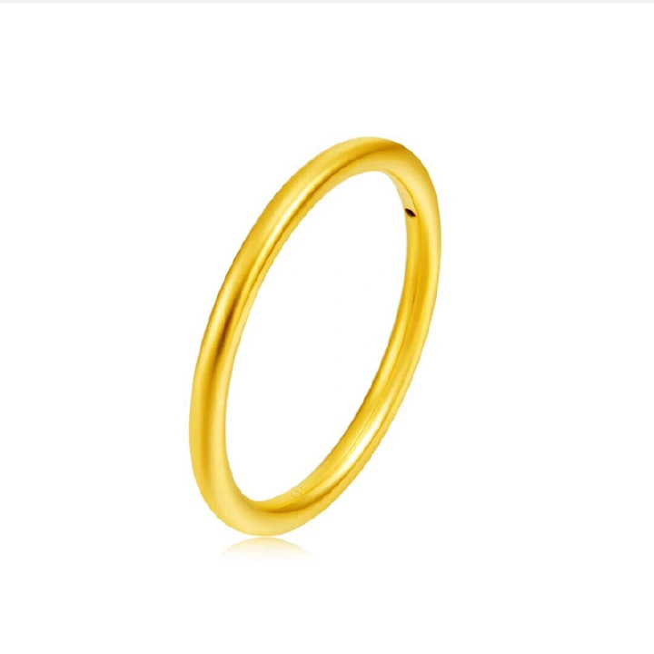 New Product Recommendation 999 Gold Ring Fine 3D Hard Gold Couple Smooth Face Pair Ring Women And Men Gold Antique Ring Full Gold 999 Plain Ring Frosted Couple Wedding Ring