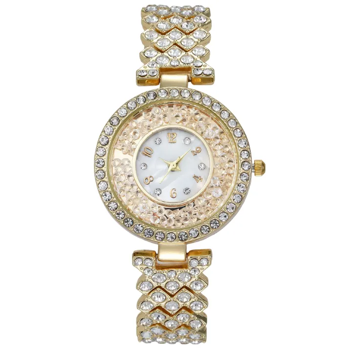 Light Luxury Girls Favorite Birthday Gifts Fashion Quicksand Ball Diamonds Women's Watches Shiny Crystal Bands Bracelet Digital Dial Ladies Watches + Luxury Gift Box Lovers Girlfriends Wife's Birthday