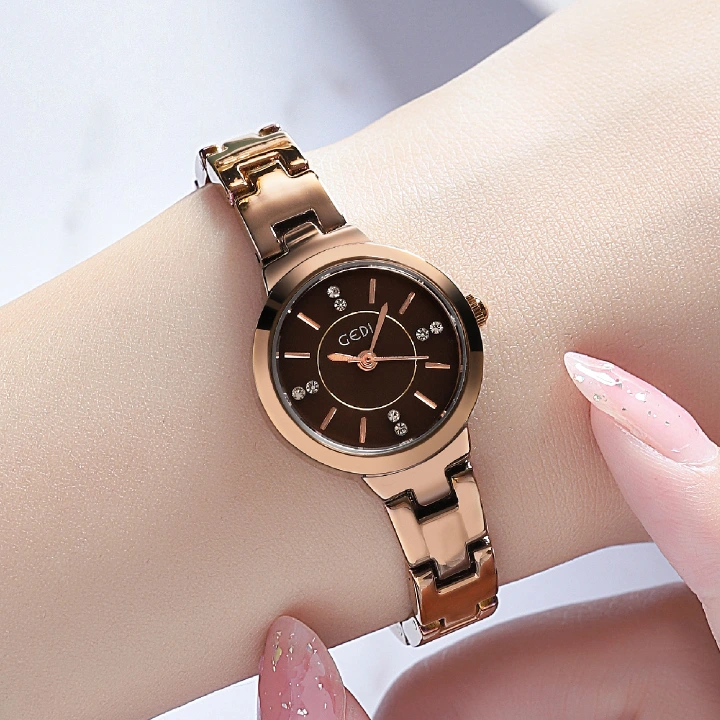 High End Temperamental Simple Style Steel Band Business Women's Watche Female Students Girls Fashion Trend Good Quality Watches +Luxury Gift Box  Best Birthday Gifts for Girls Dauthers Wives