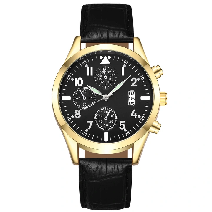 New Arrival Multi-Function Calendar Business Men's Formal Watches Luminous Hands Female Students Fashion Boys Casual Belt Collegue Watches + Luxury Box Classmates Boyfriend's Son's Birthday Gifts